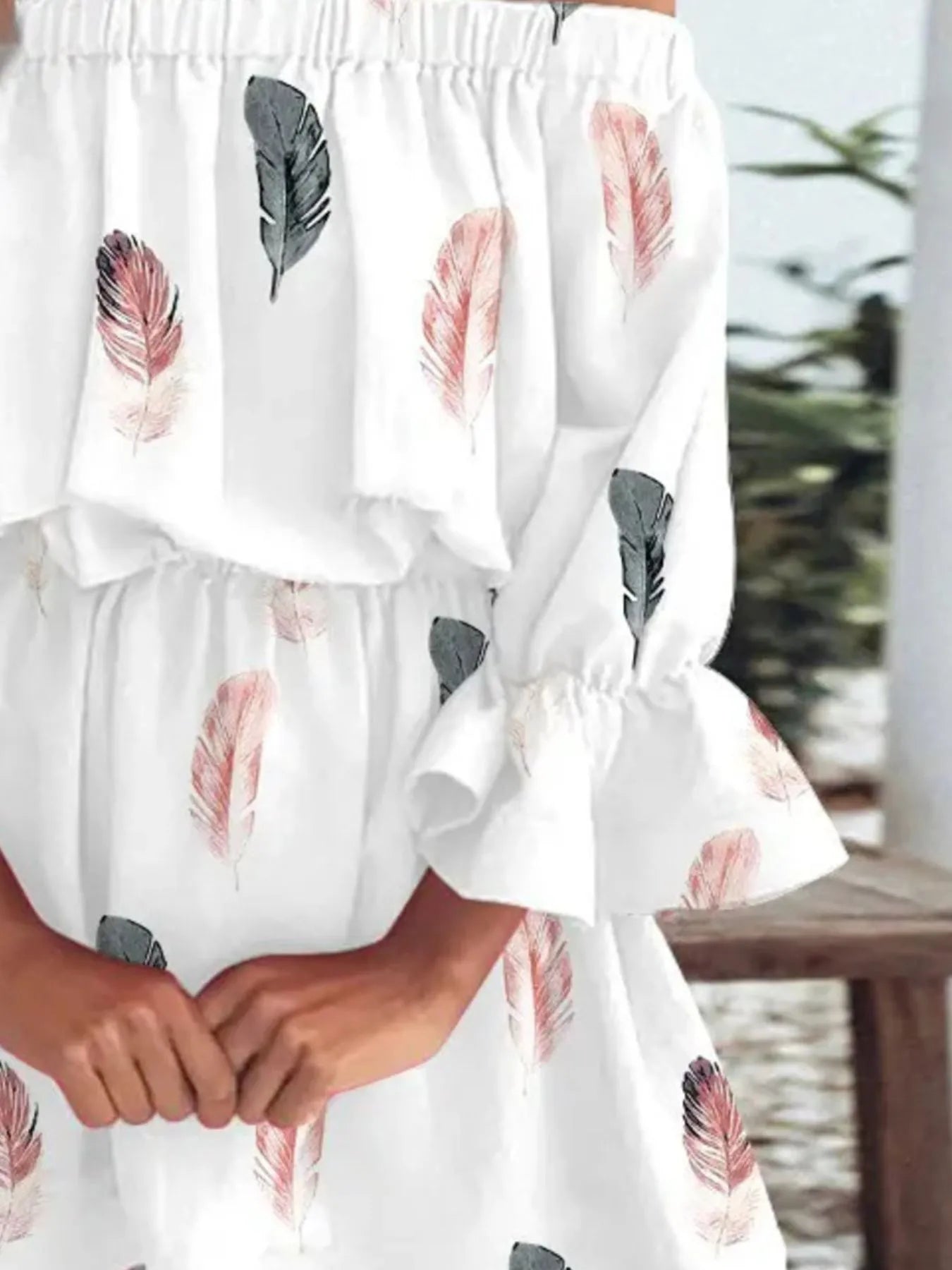 LB | Pełnowymiarowa kwiatowa sukienka mini z falbanką na ramiączkach Plus Size
