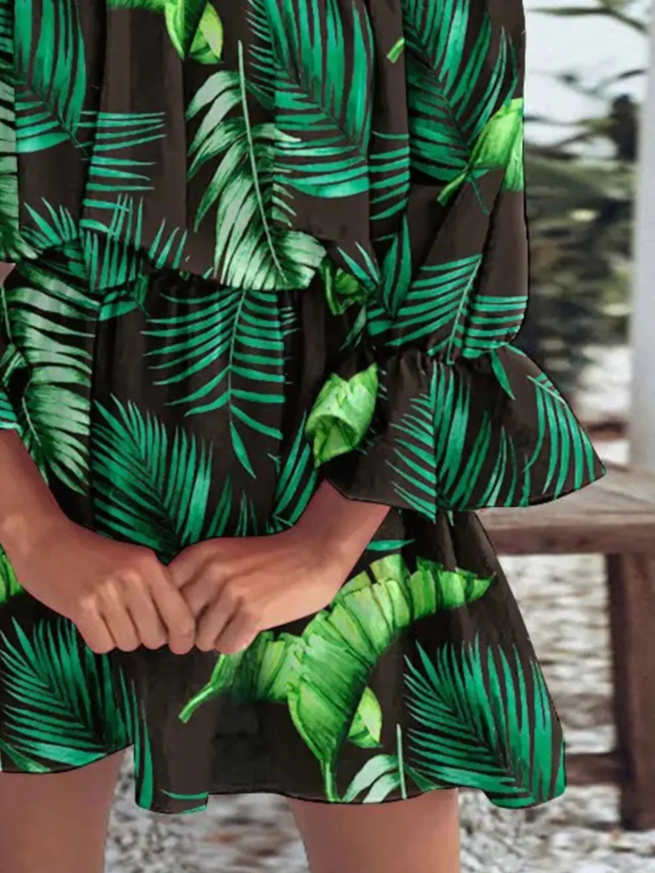 LB | Pełnowymiarowa kwiatowa sukienka mini z falbanką na ramiączkach Plus Size