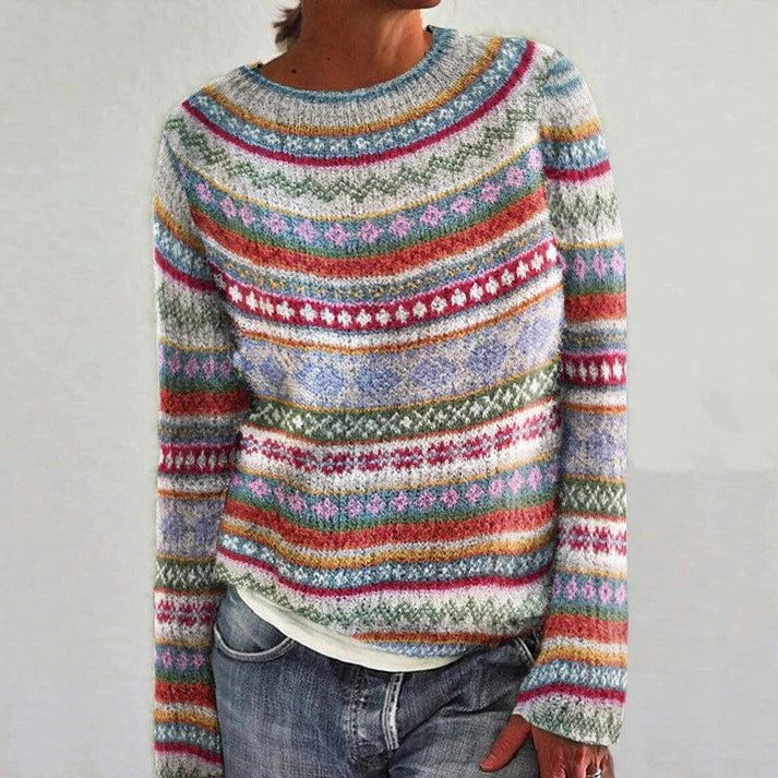 LB | Elegancki sweter z wzorem