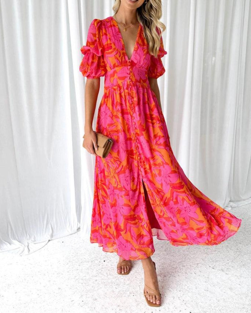 LB | Sukienka maxi Radiant Bloom