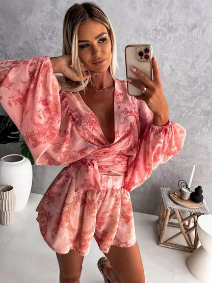 LB | Damski kombinezon z nadrukiem w stylu boho