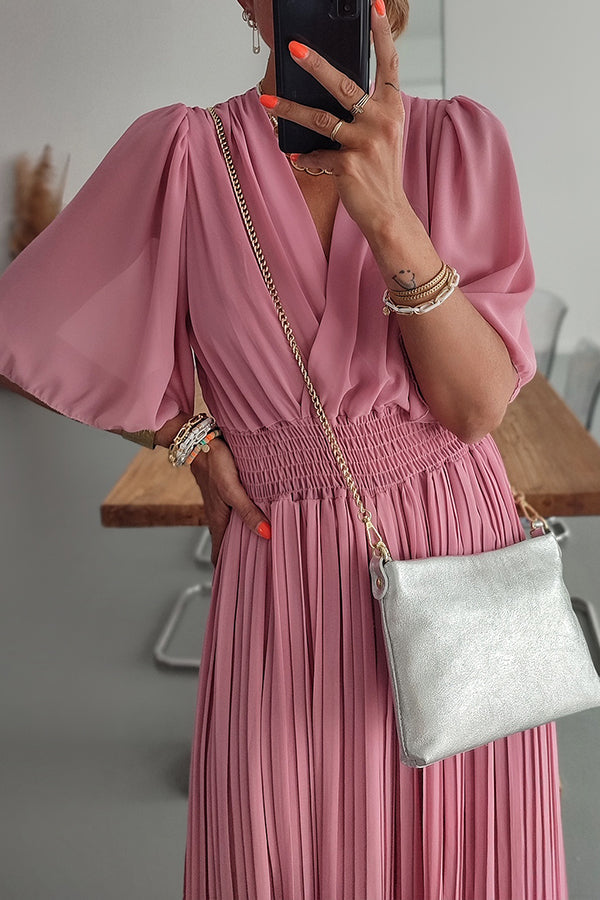 LB | Kombinezon Delightful Day Smocked waist z plisowaną szeroką nogawką