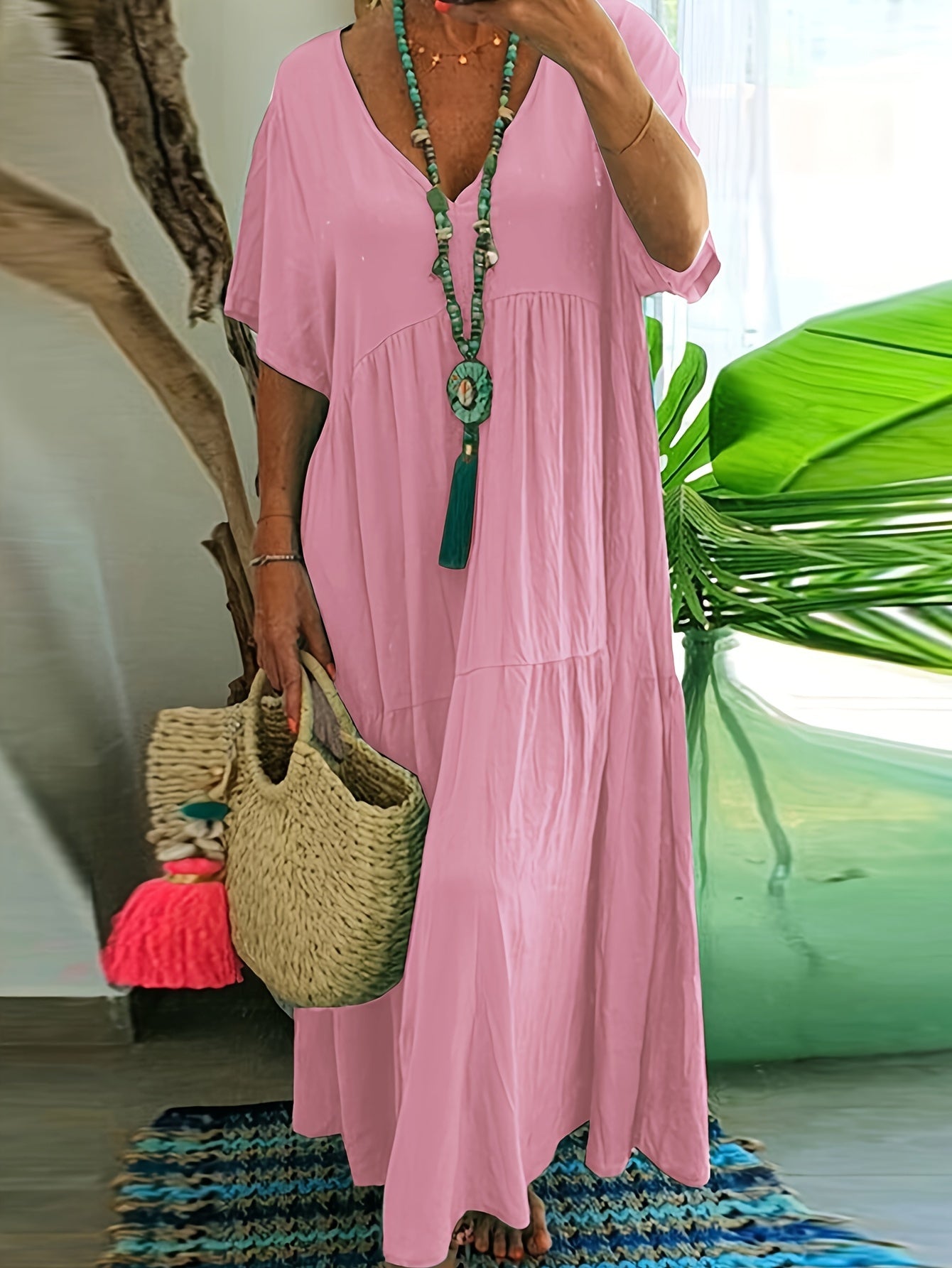 LB | Casualowa sukienka maxi plus size