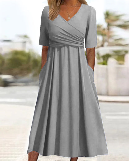 LB | Crossover midi dress