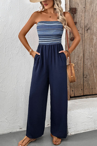 LB | Fashion Beadeau Stripe Casualowy kombinezon bez rękawów