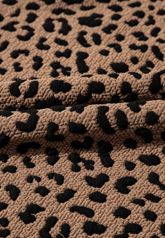 LB | Leopard Johnny Collar Sukienka mini bez rękawów