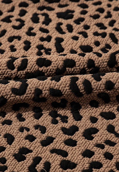 LB | Leopard Johnny Collar Sukienka mini bez rękawów