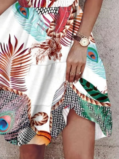 LB | Sukienka mini halterneck z nadrukiem paisley