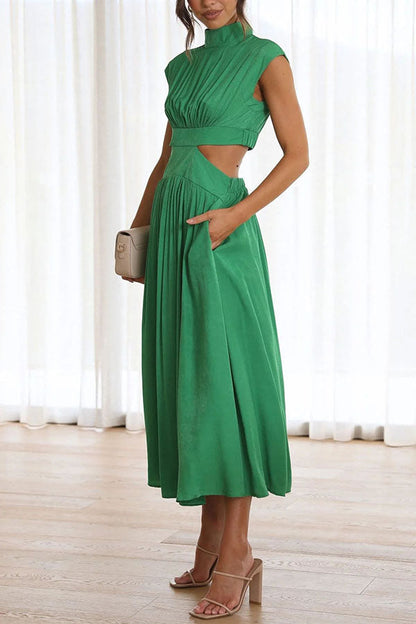 LB | Light of My Life Pocket Holiday Midi Dress z wycięciem w talii