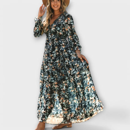 LB | ZWIEWNA SUKIENKA MAXI W KWIATY
