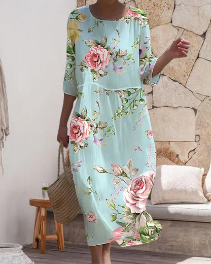 LB | Elegancka sukienka w kwiaty