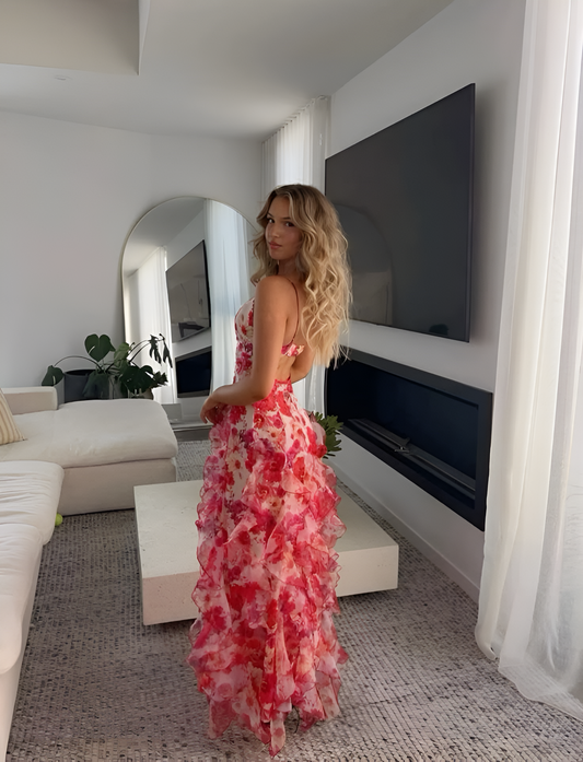 LB | Kwiatowa sukienka maxi na eleganckie okazje