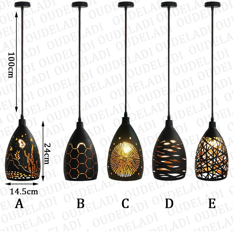 Żelazna lampa wisząca LED IronGlanz
