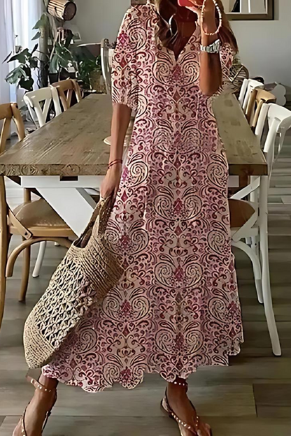 AS | Długa, elegancka sukienka w kwiaty