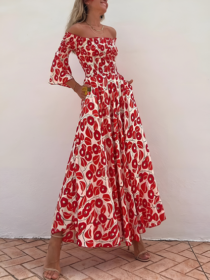 LB | Elegancka letnia sukienka maxi