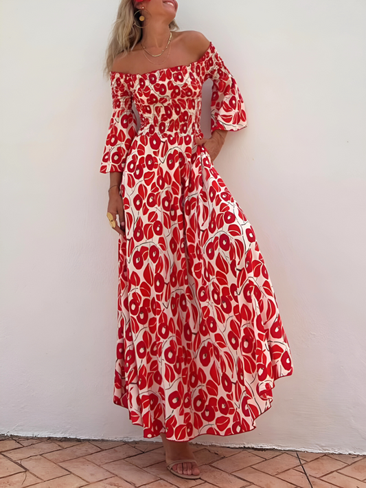 LB | Elegancka letnia sukienka maxi