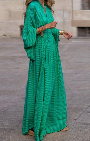 LB | Sukienka maxi - Elegancja z nadrukiem