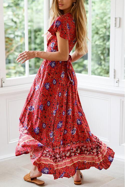 LB | Bohemian Floral Maxi Dress