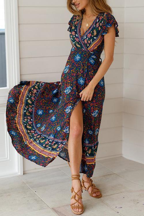 LB | Bohemian Floral Maxi Dress