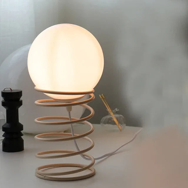 ArtisticStat - Metalowa lampa stołowa ze szklanymi piórami