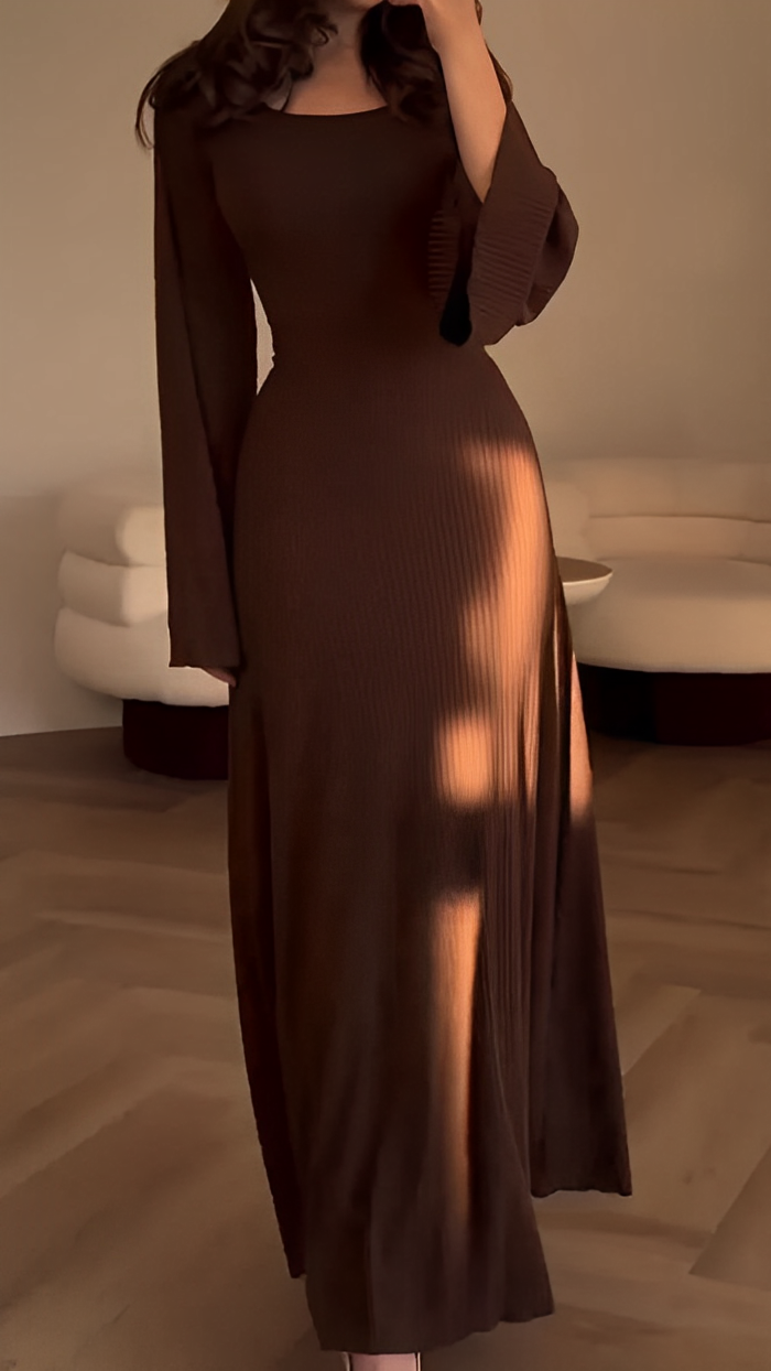 LB | Dopasowana sukienka maxi