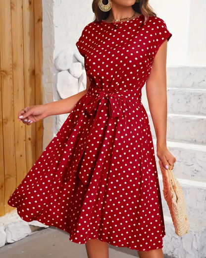 LB | Sukienka w kropki w stylu vintage, elegancka