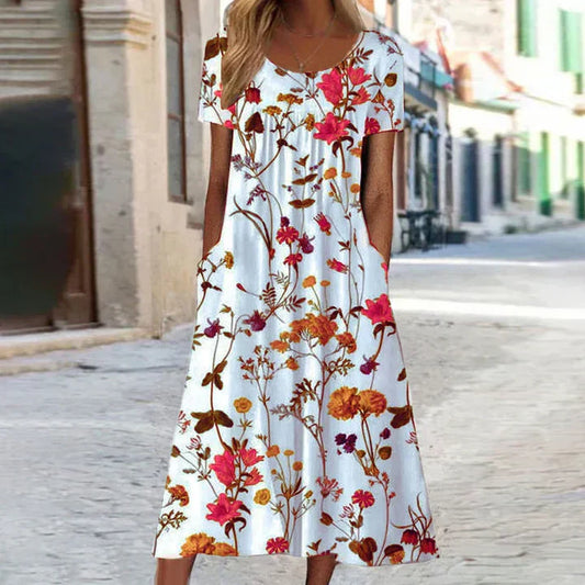 LB | Elegancka sukienka midi w kwiaty Eloise