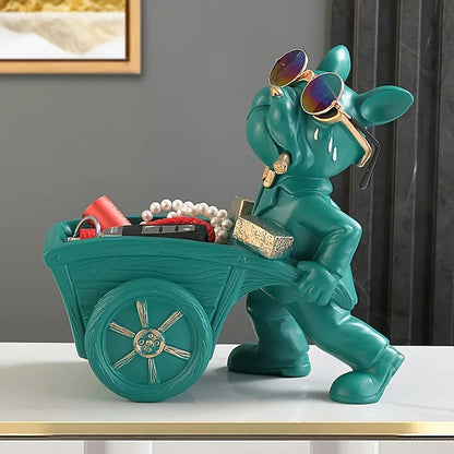 Carting Canine - Statuetka psa z taczką