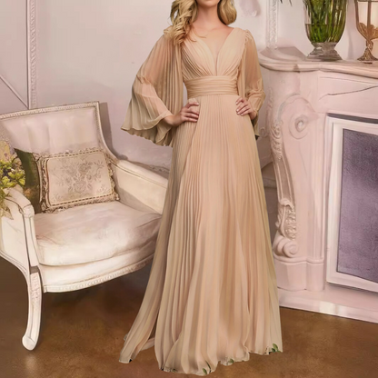 LB | Elegancka i plisowana sukienka maxi dla kobiet - Summer Style