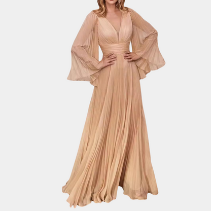 LB | Elegancka i plisowana sukienka maxi dla kobiet - Summer Style