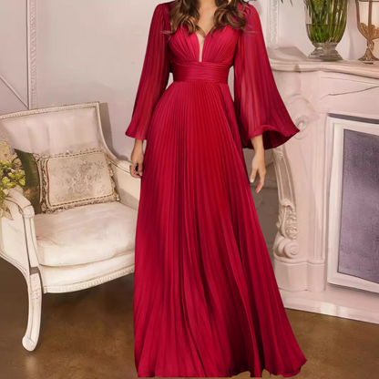 LB | Elegancka i plisowana sukienka maxi dla kobiet - Summer Style