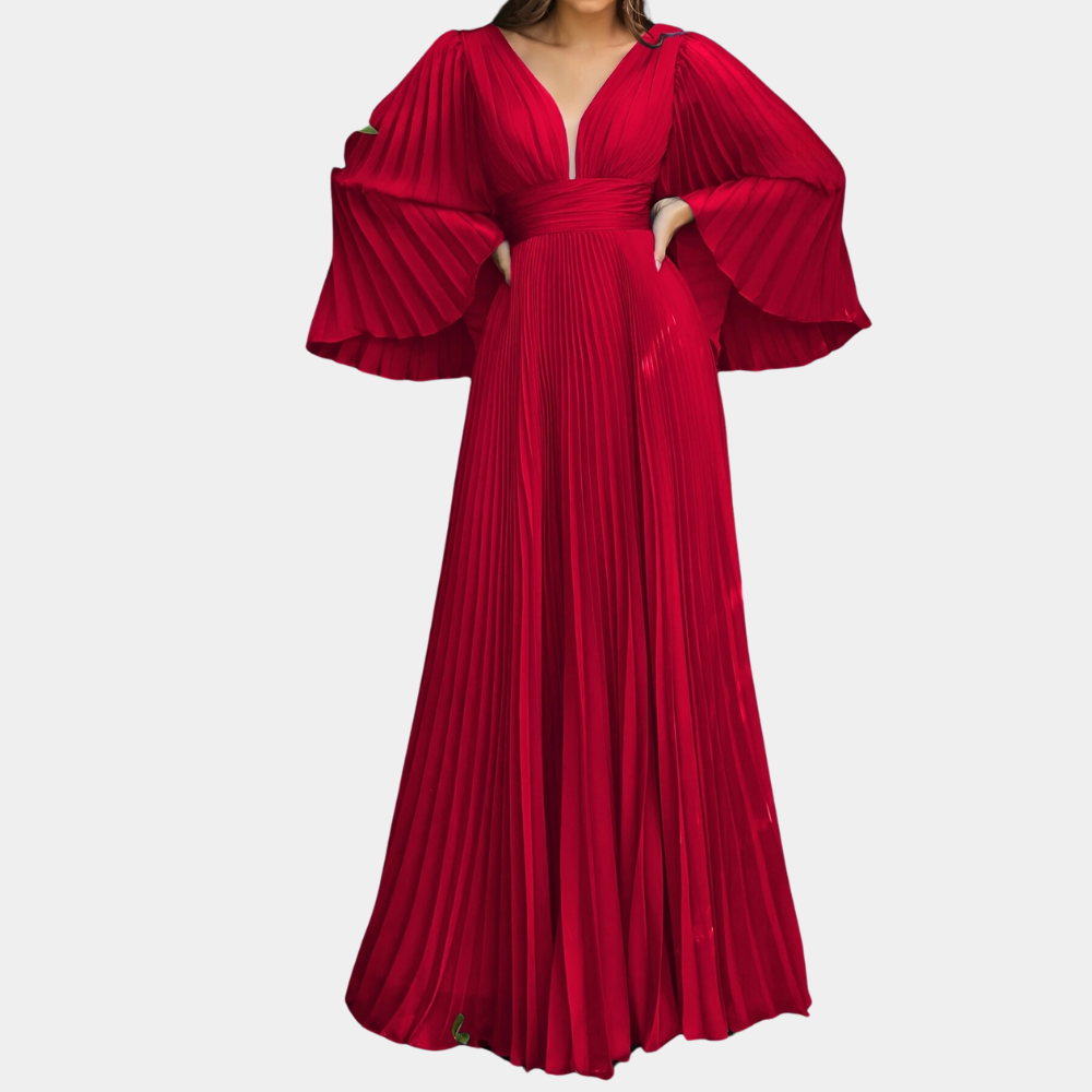 LB | Elegancka i plisowana sukienka maxi dla kobiet - Summer Style