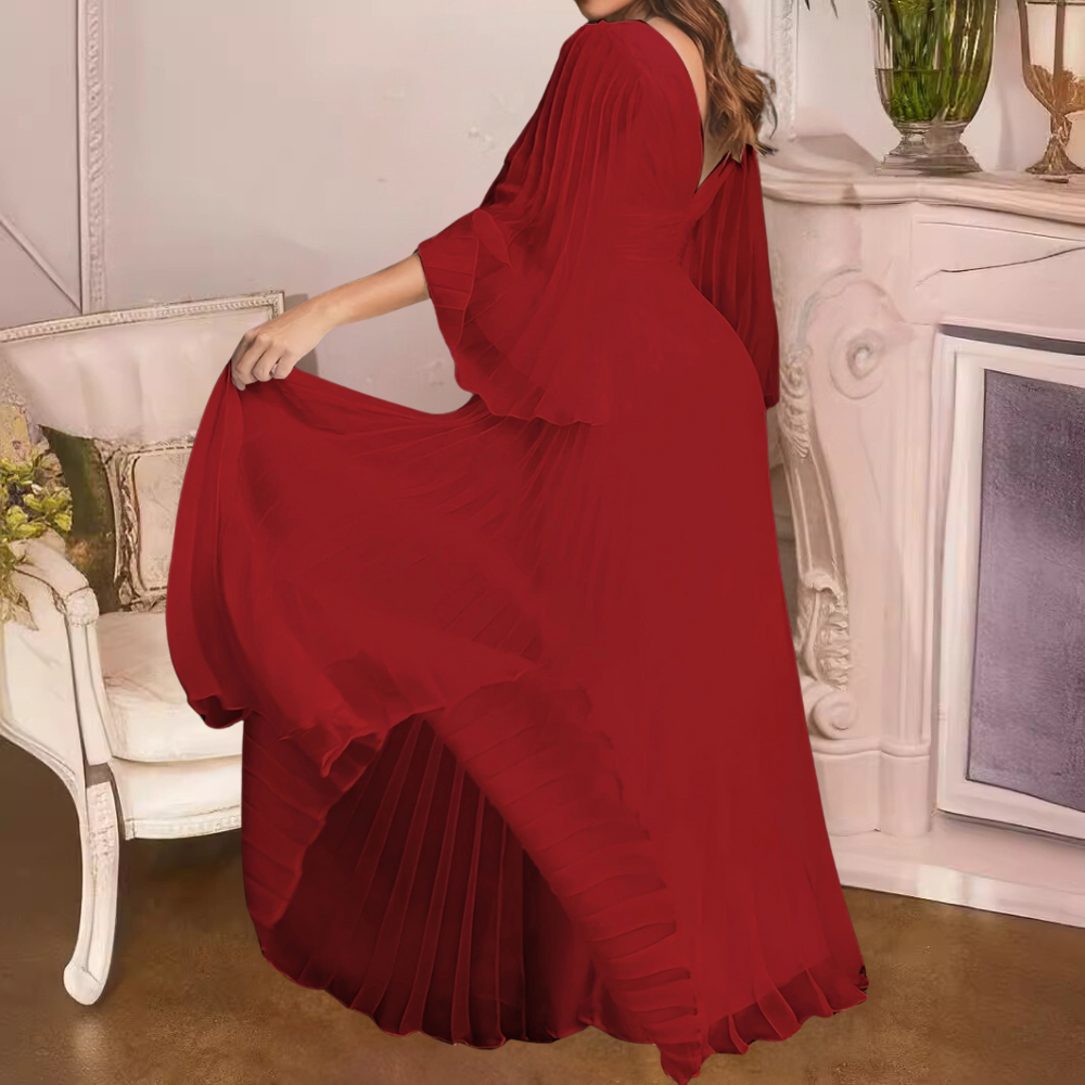 LB | Elegancka i plisowana sukienka maxi dla kobiet - Summer Style