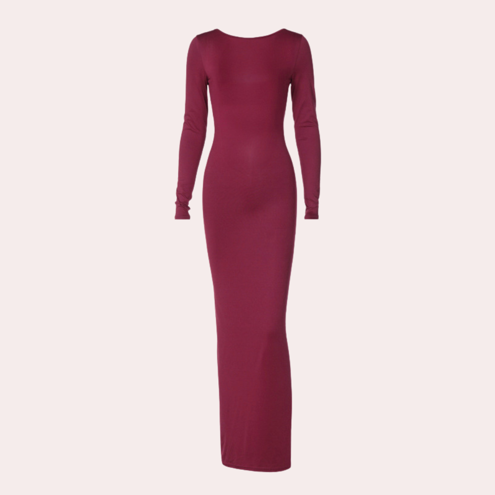 LB | Elegancka letnia sukienka maxi z odkrytymi plecami