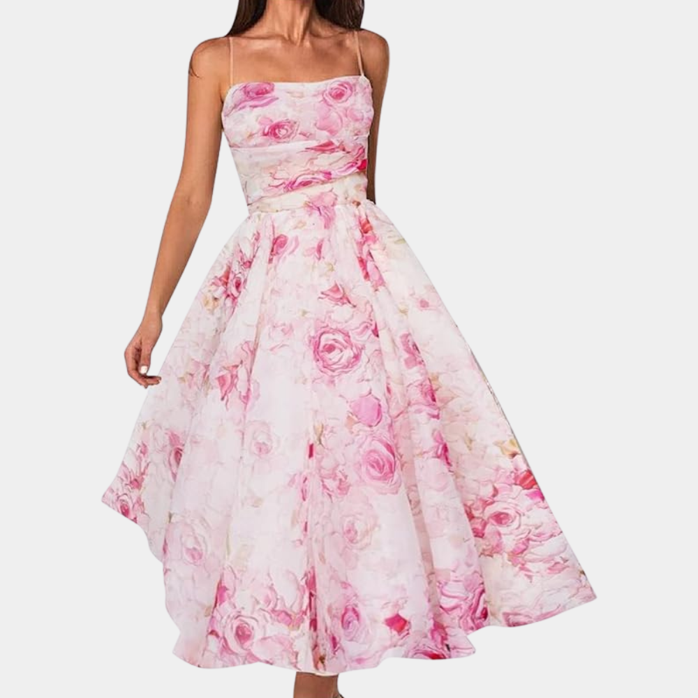 LB | Elegancka letnia sukienka midi dla kobiet