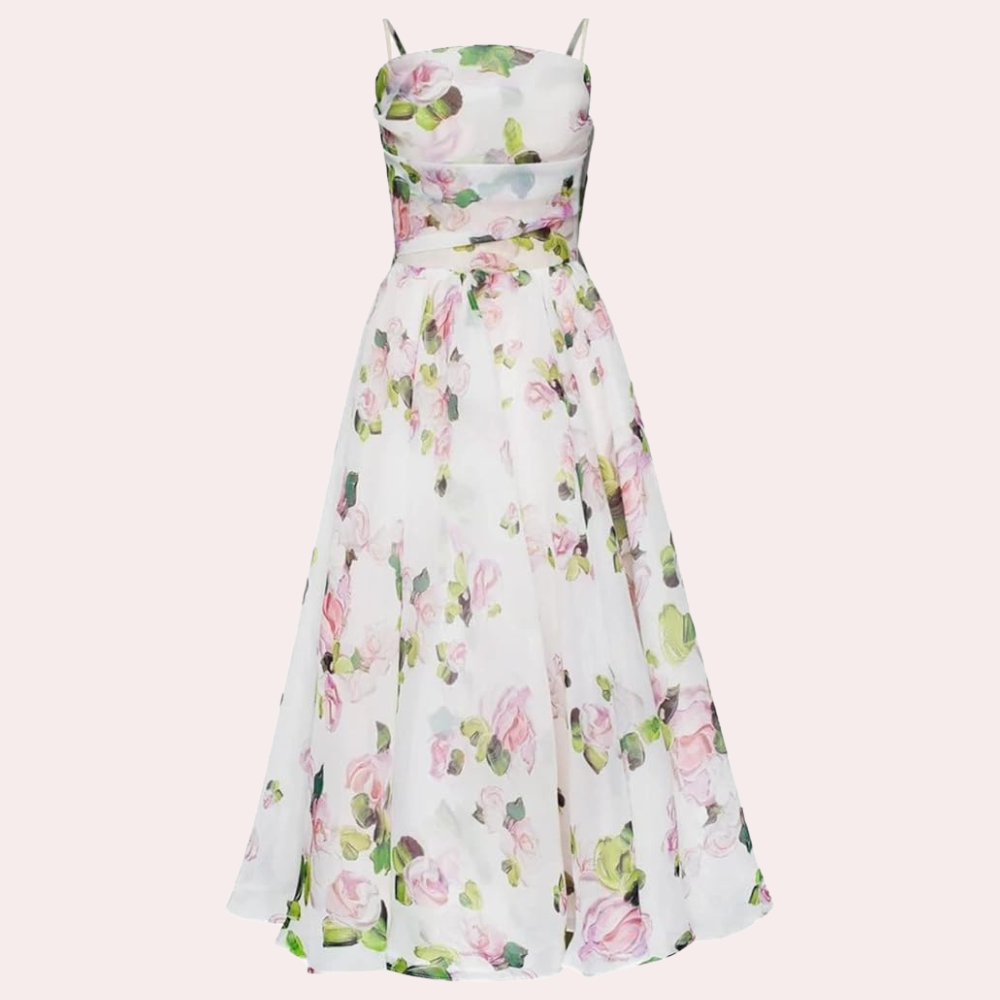 LB | Elegancka letnia sukienka midi dla kobiet