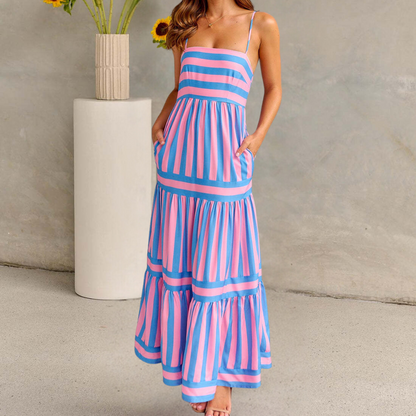 LB | Elegancka letnia sukienka maxi dla kobiet