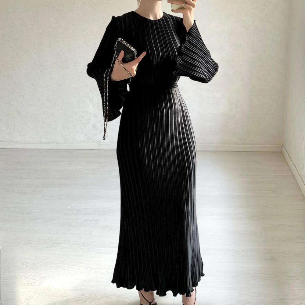 LB | Elegancka plisowana sukienka maxi dla kobiet