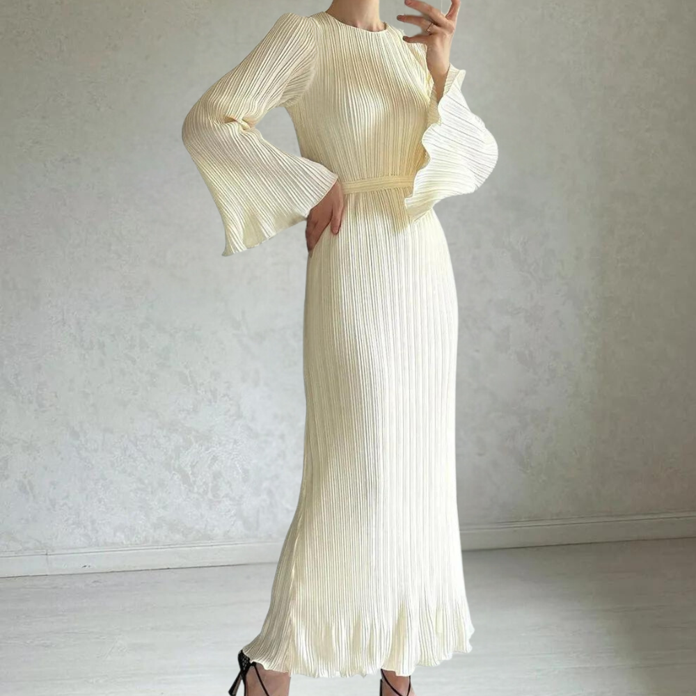 LB | Elegancka plisowana sukienka maxi dla kobiet