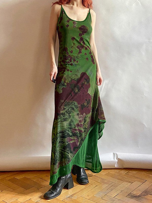 LB | Vintage Tiered Mesh Maxi Dress