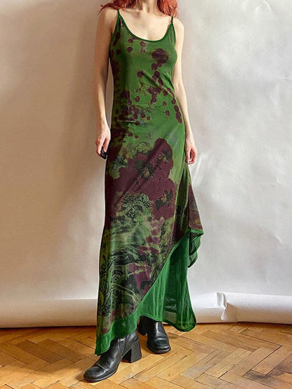 LB | Vintage Tiered Mesh Maxi Dress