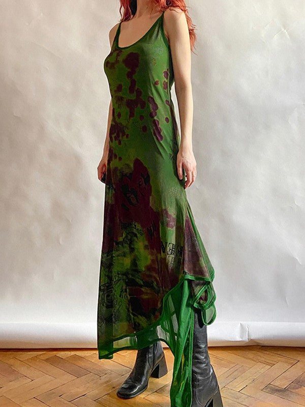 LB | Vintage Tiered Mesh Maxi Dress