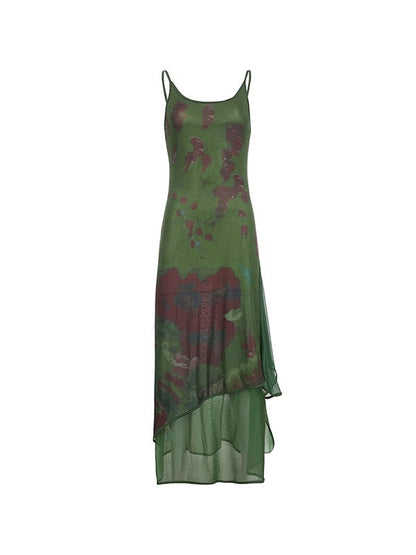 LB | Vintage Tiered Mesh Maxi Dress