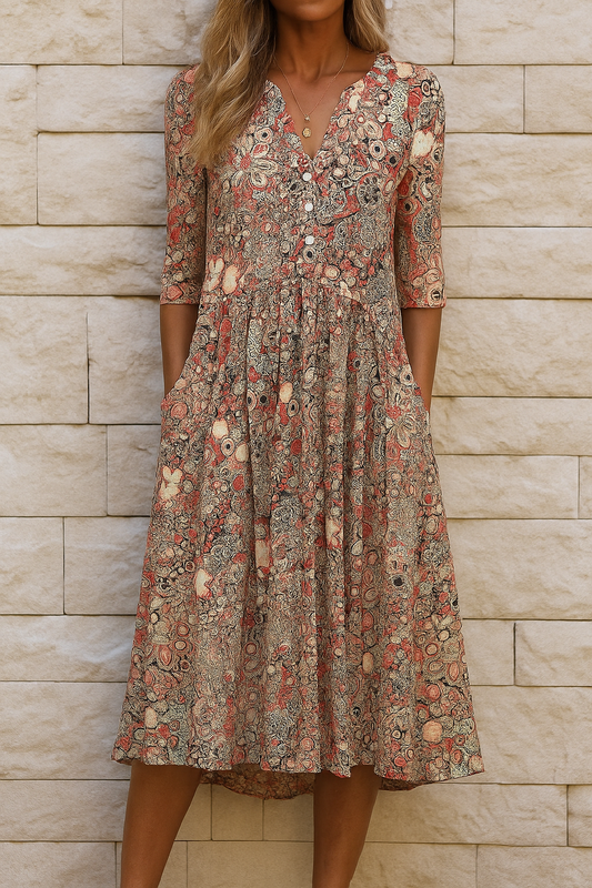 LB | Sukienka midi Vintage Bloom