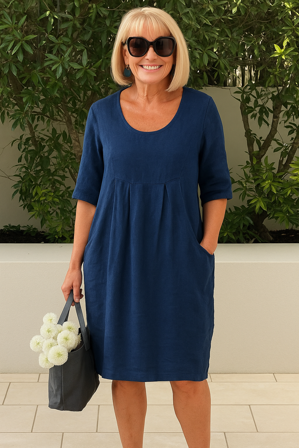 LB | Elegancka i swobodna sukienka midi na letnie dni