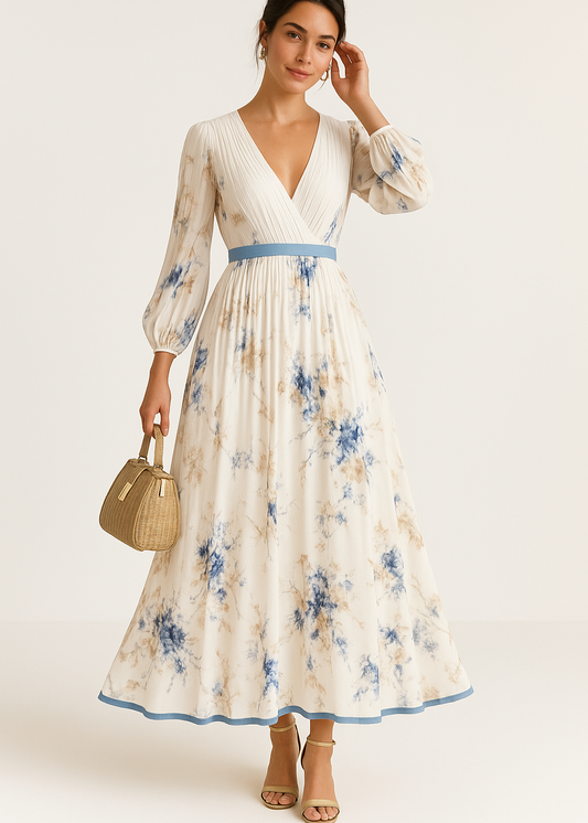 LB | Elegancka sukienka maxi w kwiaty