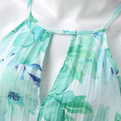 LB | Elegancka kwiecista sukienka maxi na lato