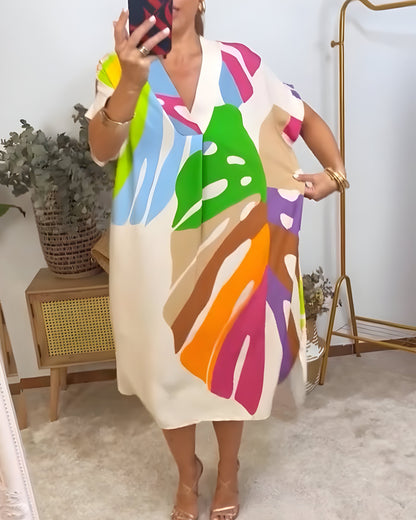 LB | Colorblock Art Midi Dress