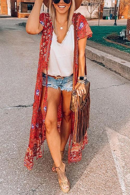 LB | Bohemian Floral Maxi Dress