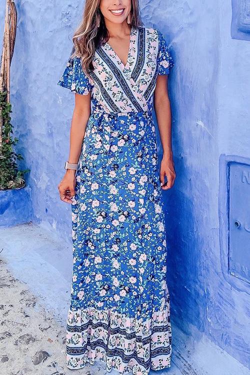 LB | Bohemian Floral Maxi Dress